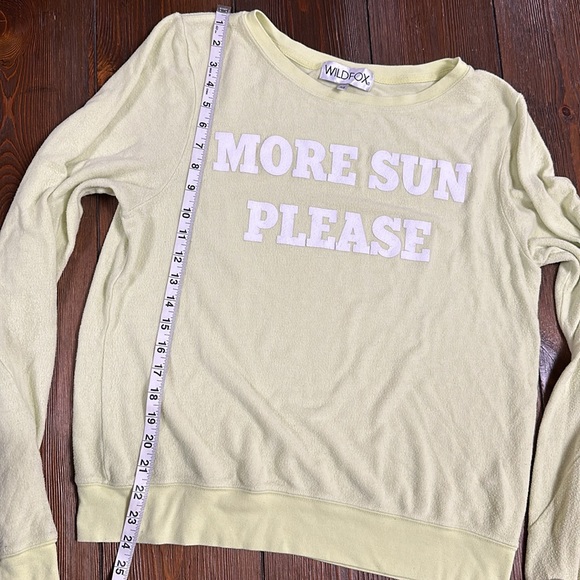 WILDFOX MORE SUN PLEASE Neon Yellow/Green Long Sleeve Top - Picture 8 of 10